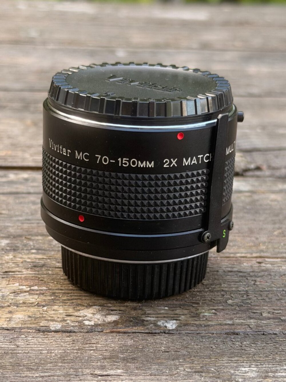Vivitar MC 70-150mm Zoom Camera Lens for M/MD 2x Matched Multiplier Untested